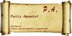 Peitz Apostol névjegykártya